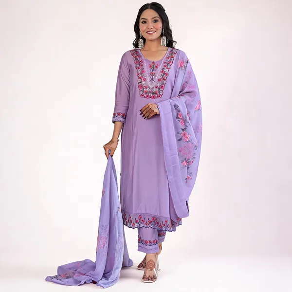 Purple_Cotton_Printed_Straight_Kurta_Pant_Dupatta_Set_For_Women