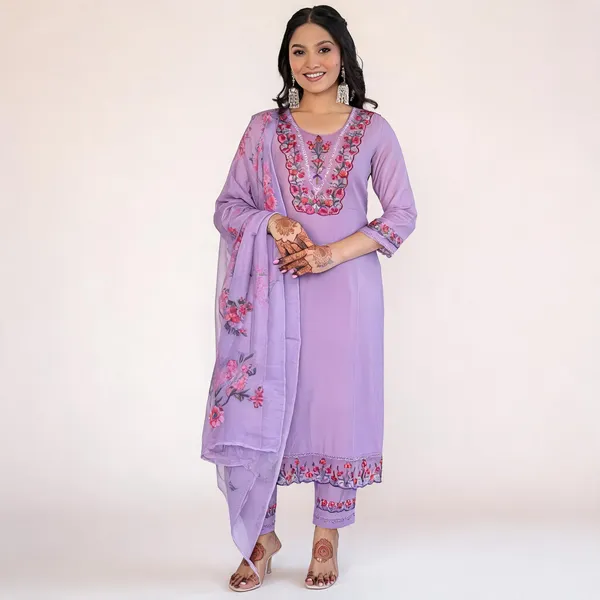 Purple_Cotton_Printed_Straight_Kurta_Pant_Dupatta_Set_For_Women