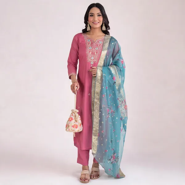 Pink_Viscose_Silk_Straight_Embroidered_Kurta_Set_For_Women