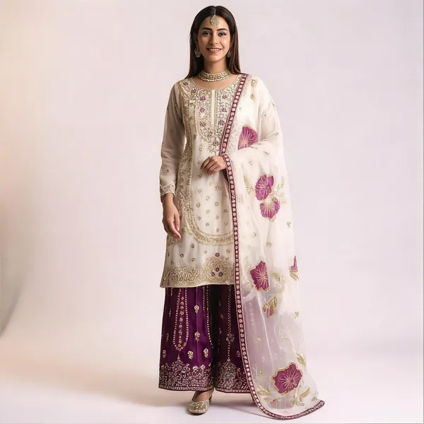 Purple_Silk_Straight_Embellished_Sequin_Kurta_Set_For_Women