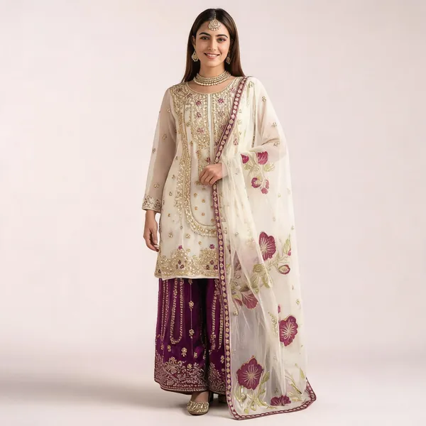 Purple_Silk_Straight_Embellished_Sequin_Kurta_Set_For_Women