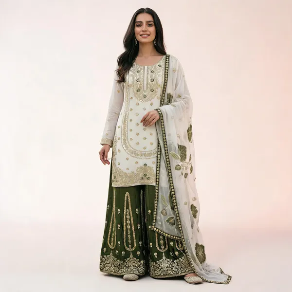 Green_Cotton_Embroidered_Kurta_Palazzo_Dupatta_Set_For_Women