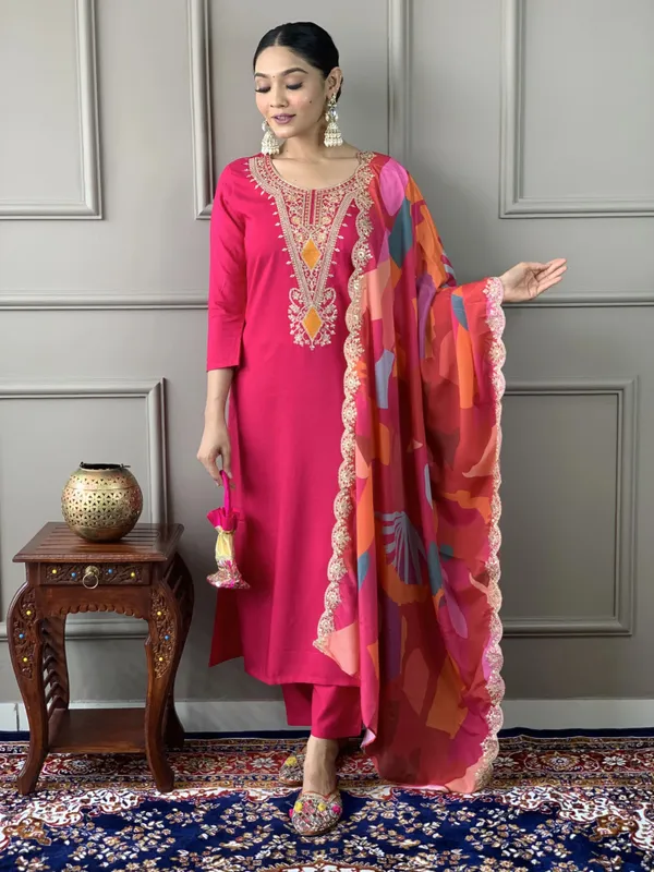Pink_Cotton_Printed_Straight_Kurta_Set_For_Women