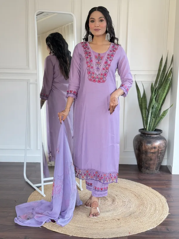 Purple_Cotton_Embroidered_Kurta_Set_For_Women