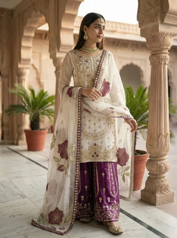 Cream_Cotton_Straight_Embroidered_Kurta_Palazzo_Set_For_Women