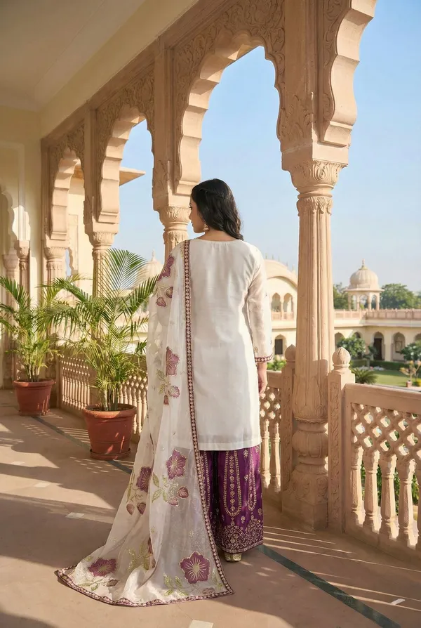 Purple_Silk_Straight_Embroidered_Kurta_Set_For_Women
