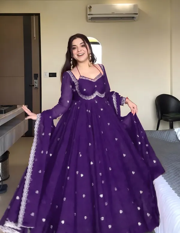 Purple_Georgette_Embroidered_Anarkali_Kurta_Dupatta_Set_For_Women
