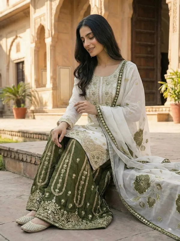 Green_Gmy_Silk_Embroidered_Straight_Kurta_Palazzo_Dupatta_Set_For_Women