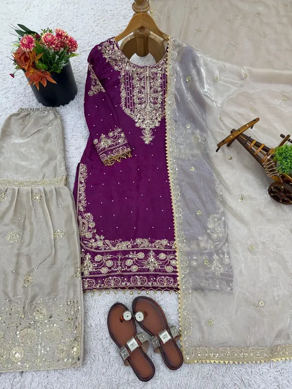 Purple_Gmy_Silk_Embroidered_Kurta_Trouser_Dupatta_Set_For_Women