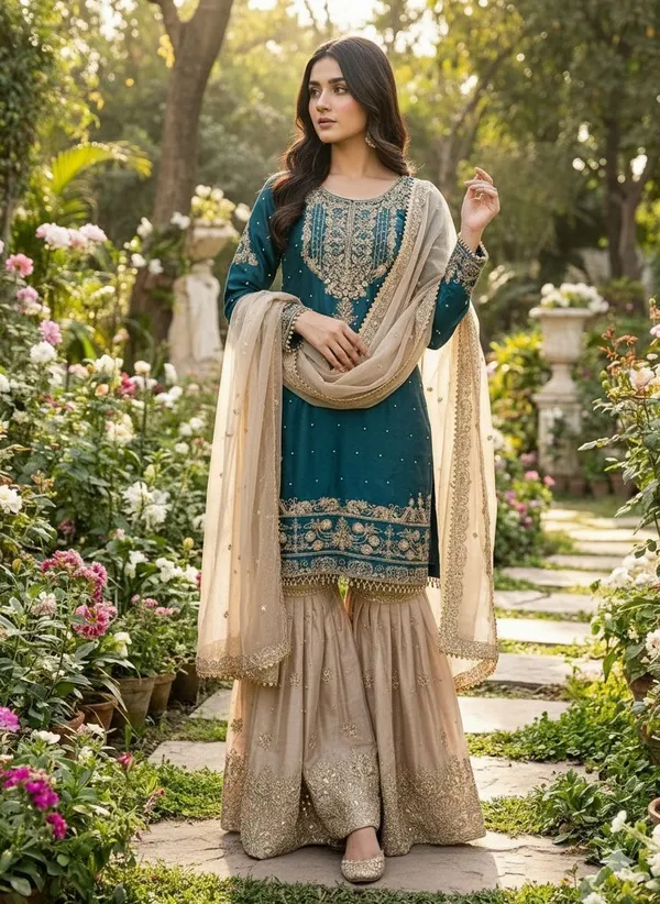 Blue_Gmy_Silk_Straight_Embroidered_Kurta_Set_For_Women