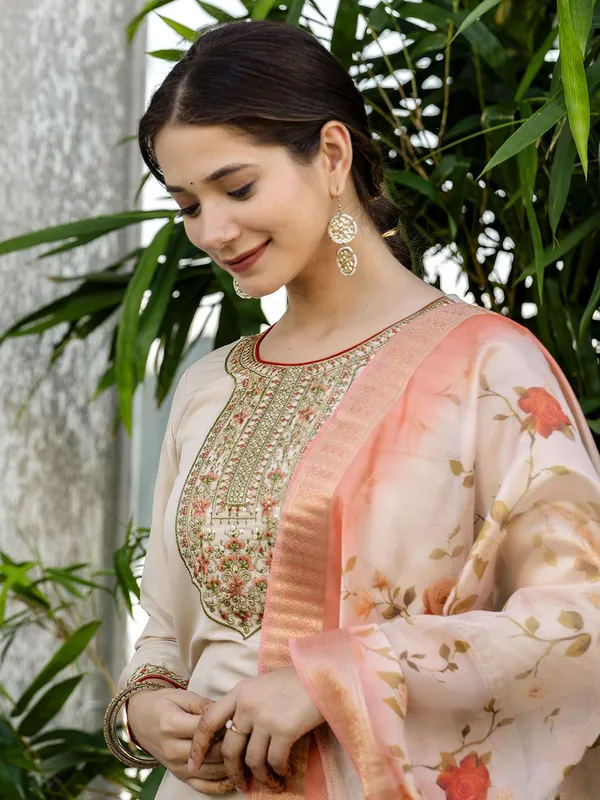 Beige_Rayon_Straight_Embroidered_Kurta_With_Pant_&_Dupatta_For_Women