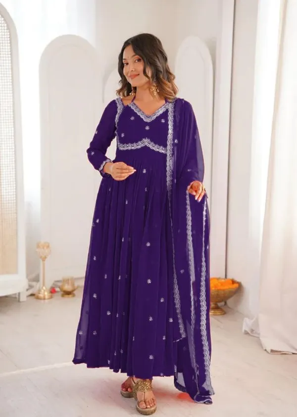 Purple_Muslin_Anarkali_Embroidered_Kurta_Set_For_Women