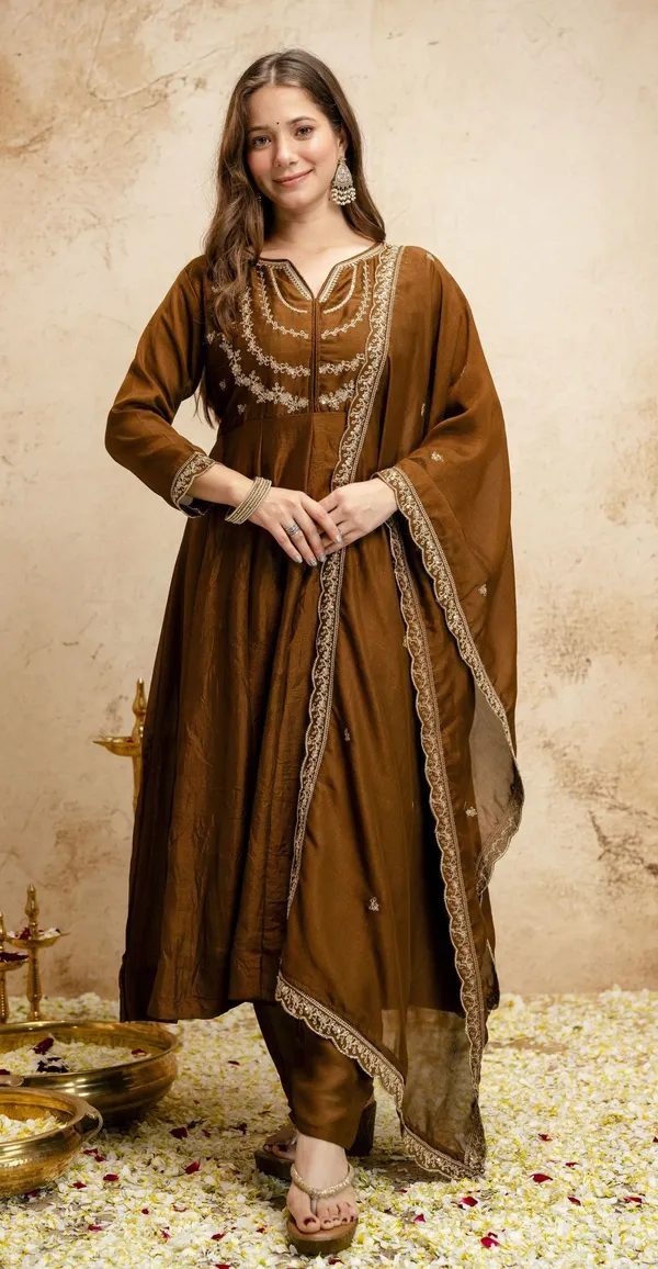 Multicolor_Cotton_Anarkali_Embroidered_Kurta_Set_For_Women