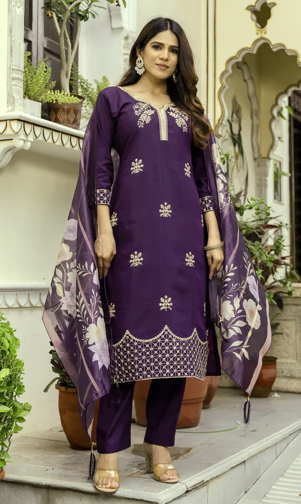 Purple_Cotton_Straight_Embroidered_Kurta_Set_For_Women