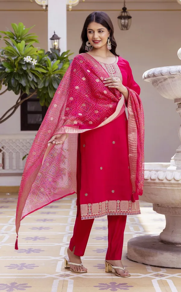 Pink_Viscose_Silk_Embroidered_Straight_Kurta_Set_For_Women