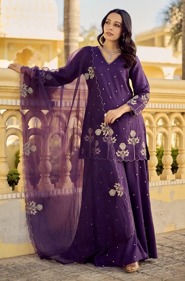Purple_Cotton_Anarkali_Embroidered_Kurta_With_Bottom_&_Dupatta_For_Women
