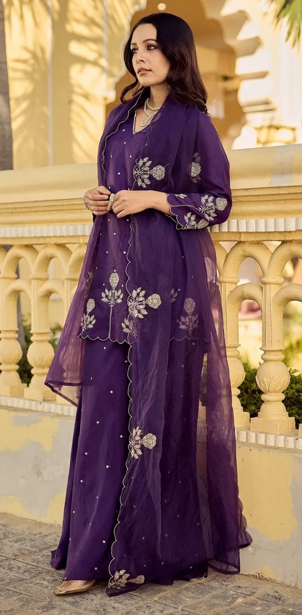 Purple_Cotton_Anarkali_Embroidered_Kurta_With_Bottom_&_Dupatta_For_Women