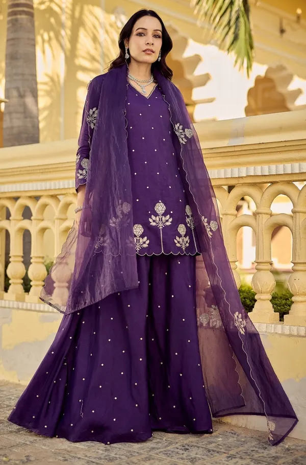 Purple_Cotton_Anarkali_Embroidered_Kurta_With_Bottom_&_Dupatta_For_Women