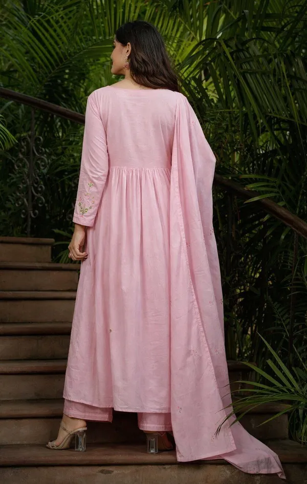 Pink_Cotton_Anarkali_Printed_Kurta_Set_For_Women