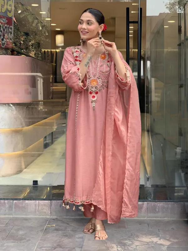 Pink_Cotton_Embroidered_Kurta_With_Pant_&_Dupatta_For_Women