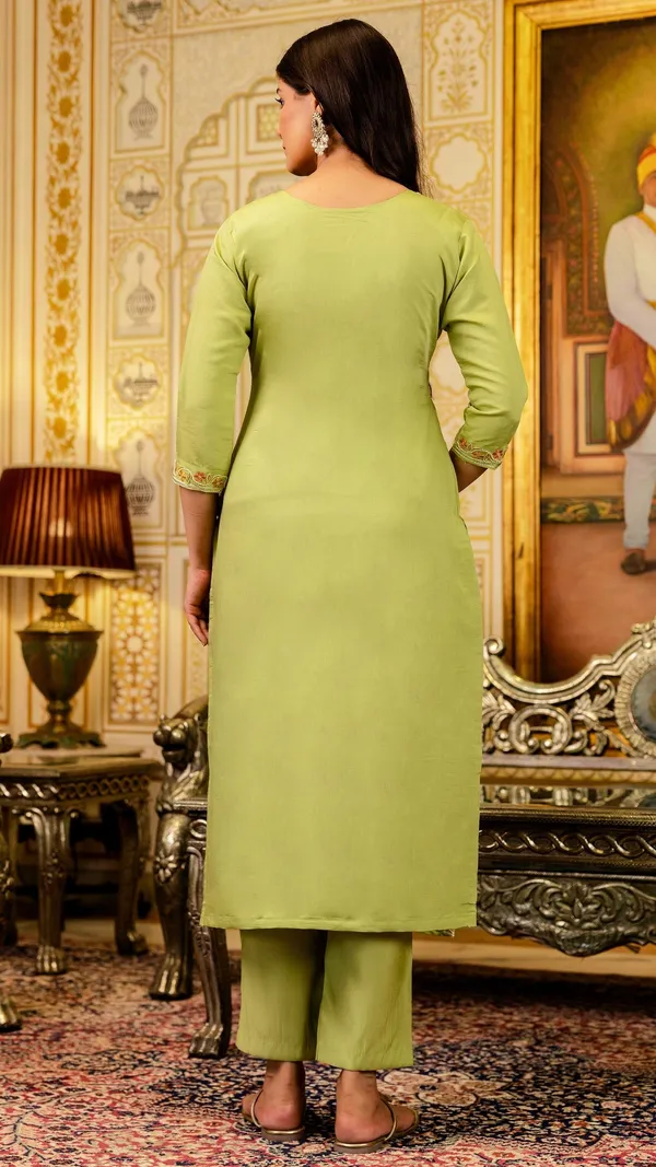 Lemon_Viscose_Straight_Embroidered_Kurta_Set_For_Women
