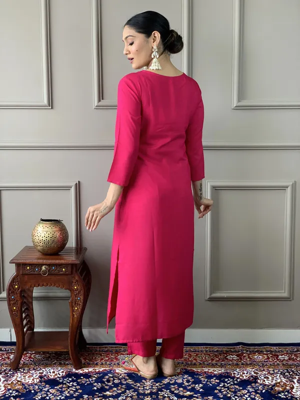 Red_Cotton_Printed_Straight_Kurta_Set_For_Women