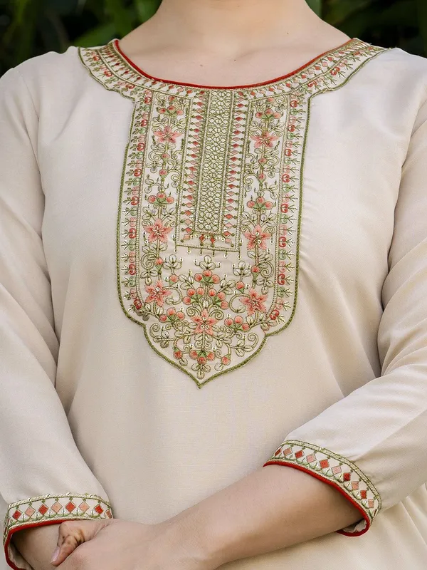 Beige_Rayon_Straight_Embroidered_Kurta_Set_For_Women