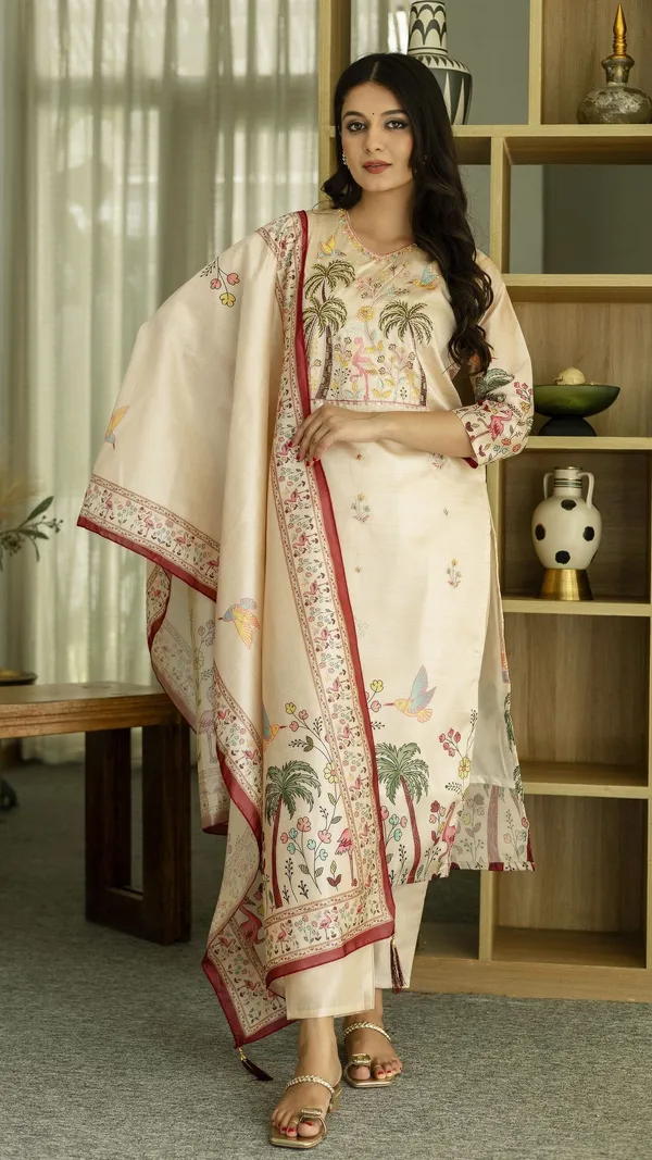 Beige_Cotton_Embroidered_Kurta_Set_For_Women