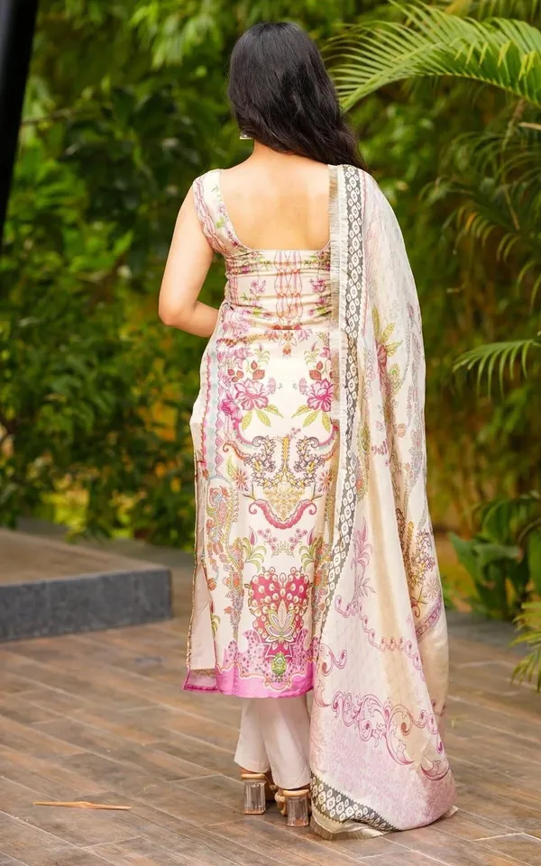 Beige_French_Crepe_Floral_Printed_Kurta_Pant_Dupatta_Set_For_Women