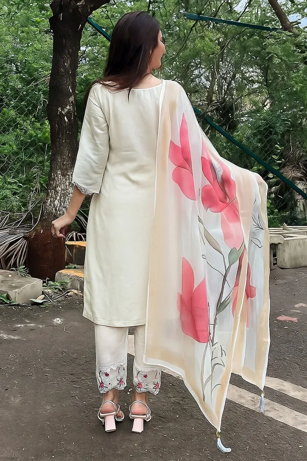 White_Viscose_Chanderi_Straight_Embroidered_Kurta_Set_For_Women