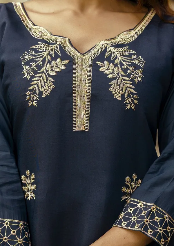 Blue_Cotton_Embroidered_Kurta_With_Pant_&_Dupatta_For_Women