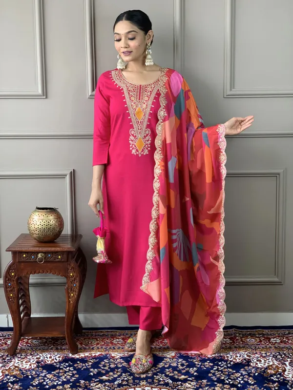 Pink_Cotton_Printed_Straight_Kurta_Set_For_Women