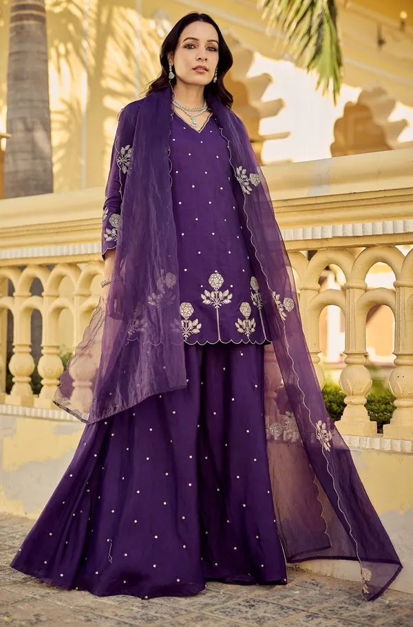 Purple_Chanderi_Silk_Anarkali_Zari_Embroidered_Kurta_Set_For_Women