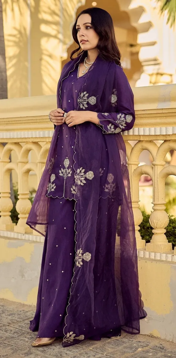 Purple_Chanderi_Silk_Anarkali_Zari_Embroidered_Kurta_Set_For_Women