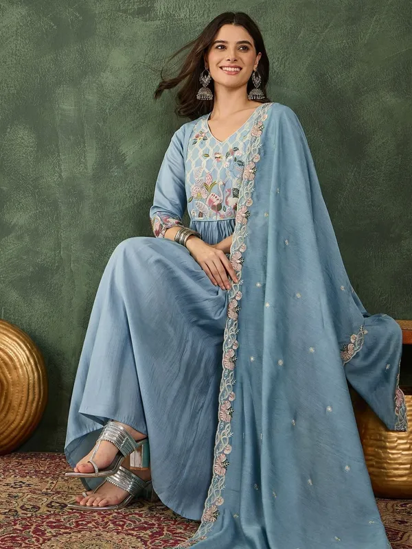 Light_Blue_Silk_Embroidered_Kurta_Set_For_Women