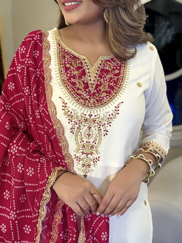 White_Viscose_Straight_Embroidered_Kurta_Tapered_Pant_Dupatta_Set_For_Women