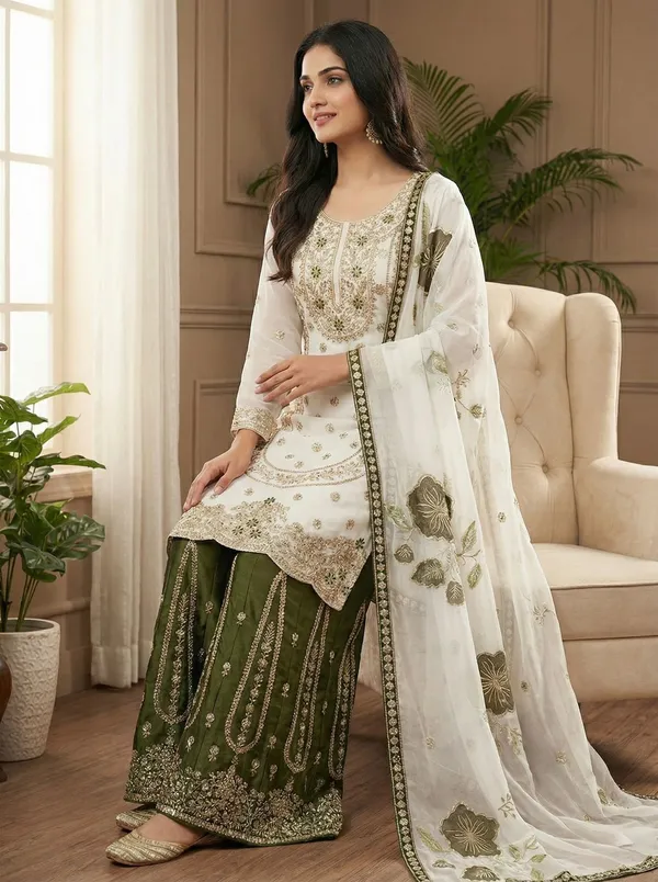 Green_Silk_Blend_Embellished_Festive_Kurta_Set_For_Women