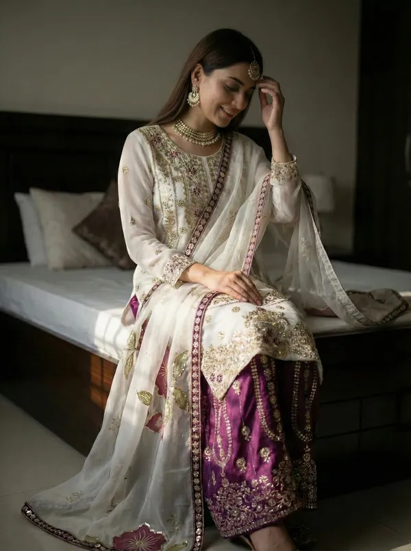Purple_Silk_Straight_Embellished_Sequin_Kurta_Set_For_Women