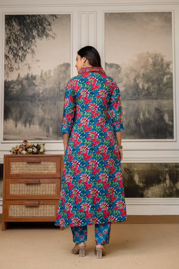 Blue_Cotton_Straight_Embroidered_Kurta_With_Pant_&_Dupatta_For_Women