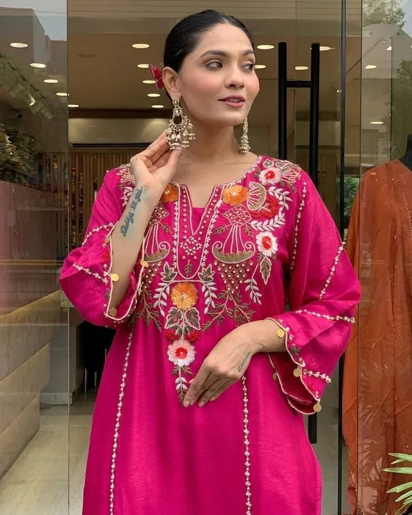 Pink_Cotton_Embellished_Anarkali_Kurta_With_Pant_&_Dupatta_For_Women