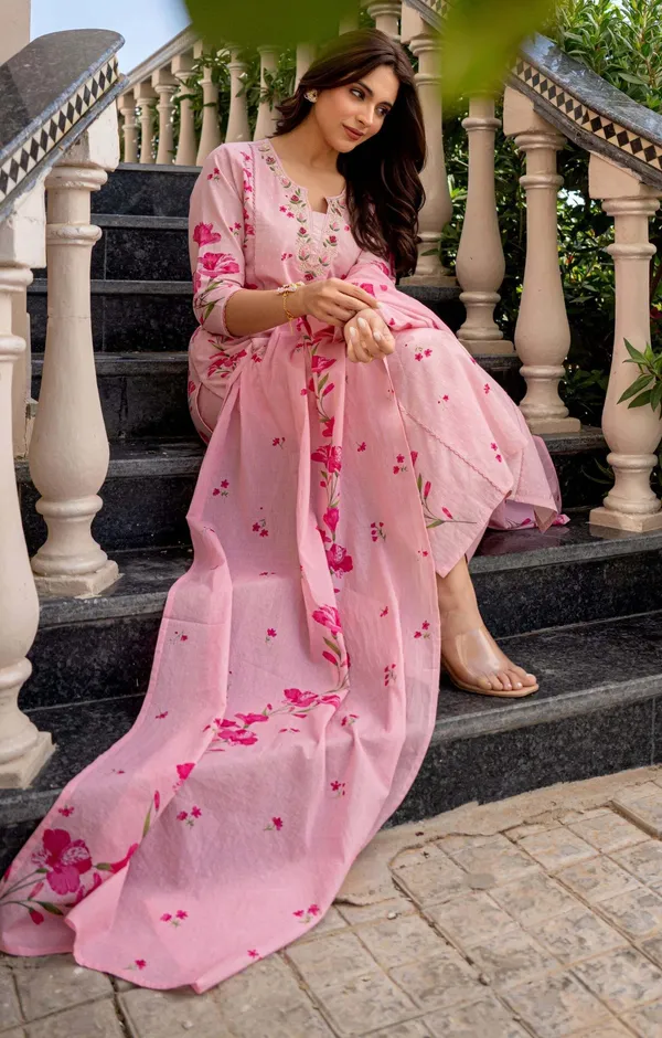 Pink_Cotton_Embroidered_Kurta_Trouser_Dupatta_Set_For_Women