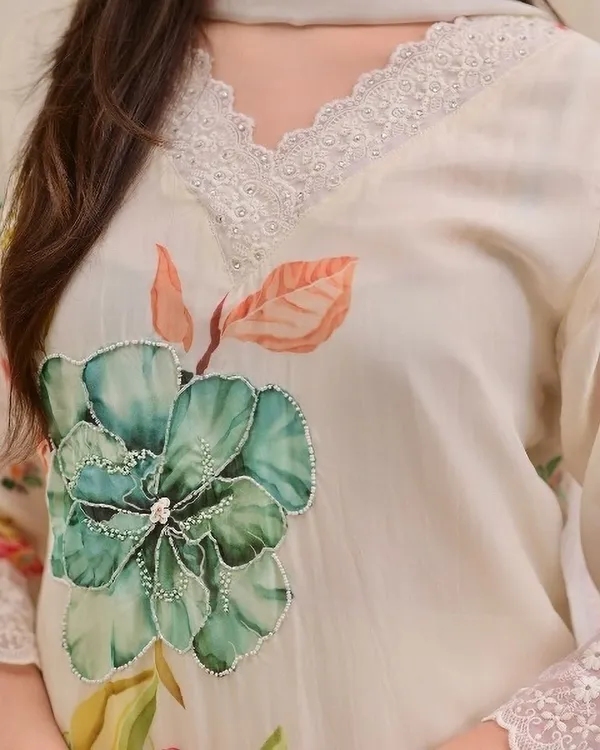 Beige_Cotton_Embroidered_Slim_Fit_Kurta_Set_For_Women