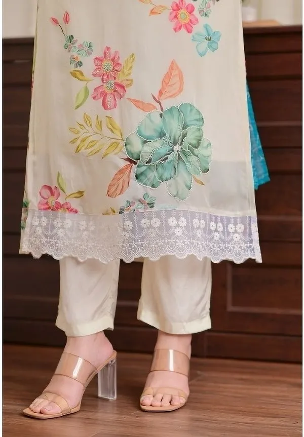Beige_Cotton_Embroidered_Slim_Fit_Kurta_Set_For_Women