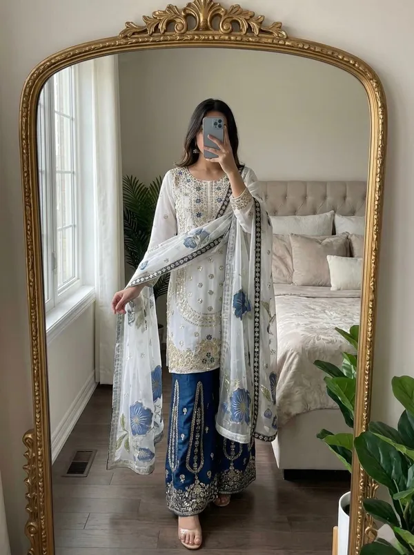 Multicolor_Cotton_Embroidered_Festive_Kurta_Set_For_Women