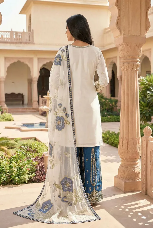 Multicolor_Cotton_Embroidered_Festive_Kurta_Set_For_Women