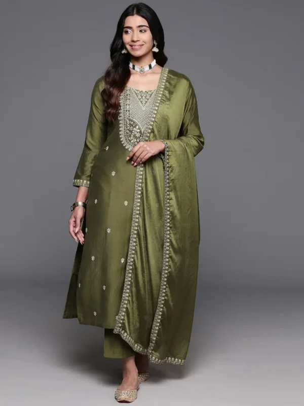 Light_Green_Cotton_Printed_Straight_Kurta_Pant_Dupatta_Set_For_Women