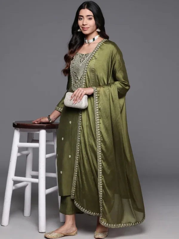 Light_Green_Cotton_Printed_Straight_Kurta_Pant_Dupatta_Set_For_Women