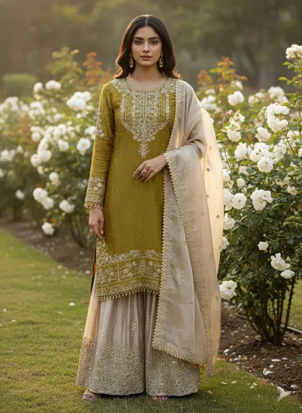 Green_Silk_Blend_Embroidered_Festive_Kurta_Set_For_Women