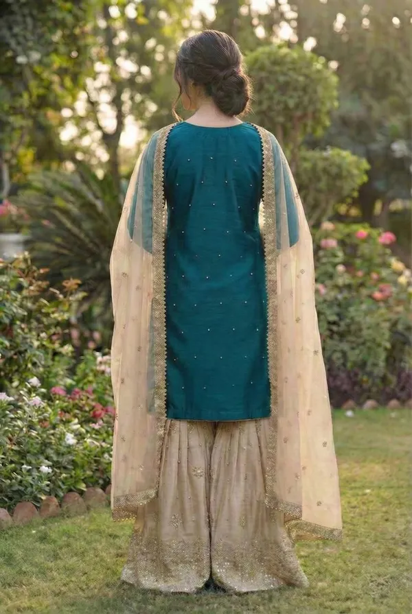 Dark_Blue_Silk_Embroidered_Kurta_Set_For_Women