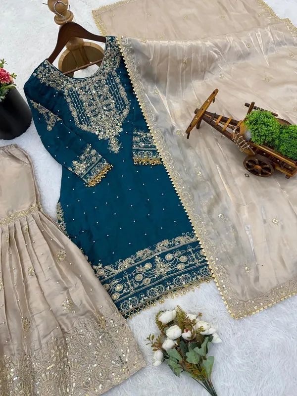 Dark_Blue_Silk_Embroidered_Kurta_Set_For_Women